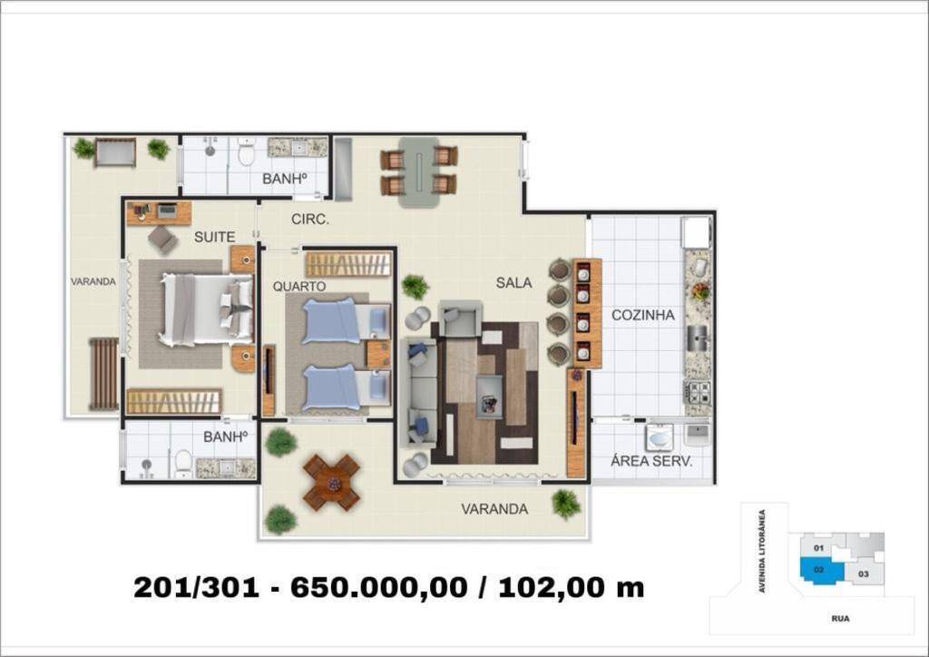 Apartamento à venda com 2 quartos, 82m² - Foto 19